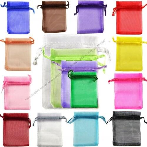 25pcs 30x40cm Organza Bags Jewelery Pouches Wedding Party Decoration Drawable Bags Gift Packaging 5Z-SH321