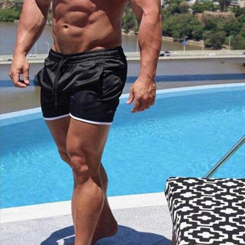 Mens beach shorts Breathable quick-drying Streetwear Male Gyms Fitness Short Pants Joggers Sportswear Bodybuilding Men shorts
