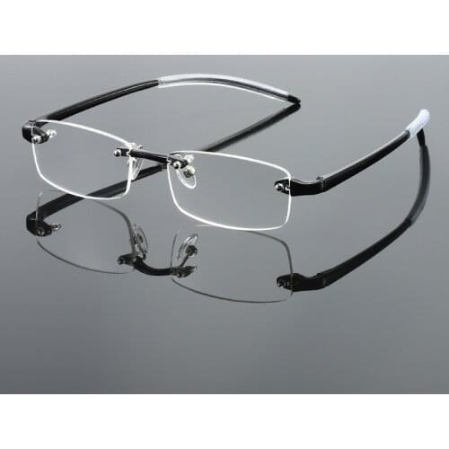New Frameless Reading Glasses For Men And Women Fashion Trimming Hyperopia Eyeglasses Diopter +1.0 +1.5 +2.0 +2.5 +3.0