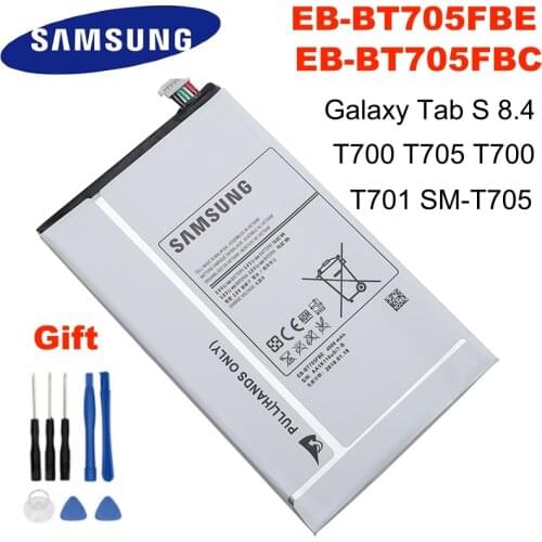 SAMSUNG Original Replacement Battery EB-BT705FBC EB-BT705FBE For Samsung GALAXY Tab S 8.4 T700 T705 Tablet Battery 4900mAh
