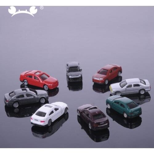 100pcs 1:200 Scale plastic Model Car Toys Miniatures model Building Train Layout railway modeling