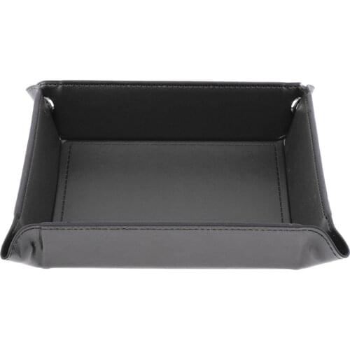 Dice Tray PU Leather Dice Rolling Tray Holder for Games Like RPG, DND, Drinking Bar Board Game Supplies