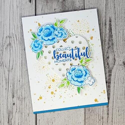 Bloom Roses Transparent Clear Silicone Stamp/Seal for DIY ScrapbookingPhoto Album Decorative Card Making Clear Stamps 6x8inch