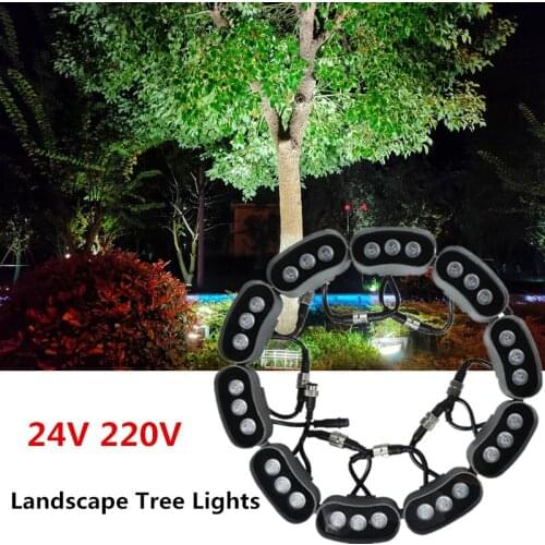 Xmas Led Lights for Garden Decoration Landscape Tree Lights Outdoor Waterproof Landscape Lamp Pillar Lamp 24V 220V 3W Spotlight