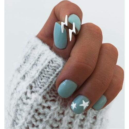 YC-UPGO 2020 Alloy Fashion Silver Color Simple Lightning Geometric Earring For Women Earrings New Vintage Party Jewelry Gift