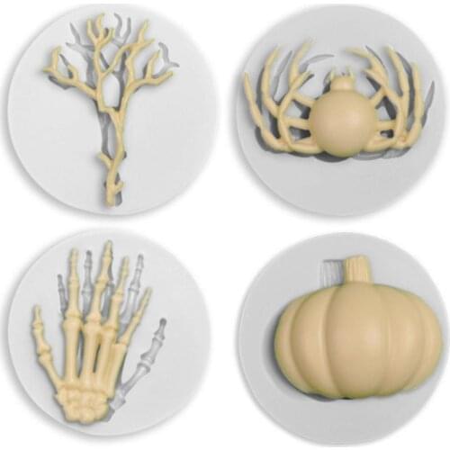 Halloween series Silicone Mold for Fondant Cake Decorating, Cupcakes, Sugarcraft, Candies, Cards and Clay Bakeware Tools