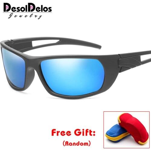 Men Sunglasses UV400 Plastic Polarized Sunglasses Women Black Frame Oval Polarized Sun Glasses Goggles With Original Box
