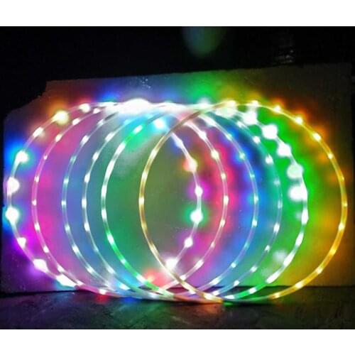 Led Hoops Sports Hoop With LED Light Gymnastic Hoop Colorful Art Show Fitness Hoop Women Loose Weight Home Gym Fitness Equipment