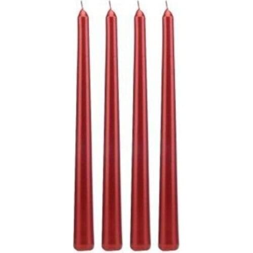Star Global Decorative 4 Piece Candlestick Candle Leaf Red Candlestick Candle 4 Pcs Candlestick