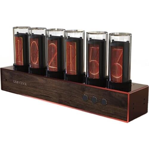 Super long life, color adjustable，Metal retro full color LED color changing creative clock, Gixie Glow Tube Clock