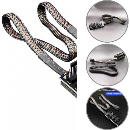 Fine Workmanship 33.5cm Cable 4 Pin 1 to 5 PC PWM Fan Splitter Cable Computer Accessories