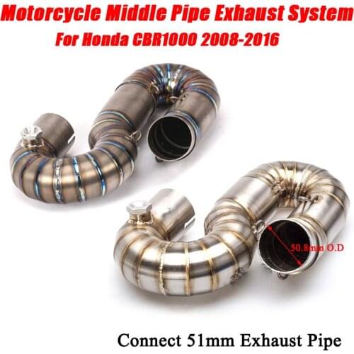 Exhaust System Middle Pipe for Honda CBR1000 2008-2016 Motorcycle Refit Stainless Steel Titanium alloy Connect Link Tubes