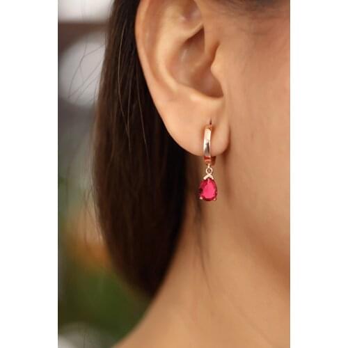 Newdesign 925 Sterling Silver Earrings Water Drop Jewelry For Women Rhodium Plated With Zircon Drop Earrings