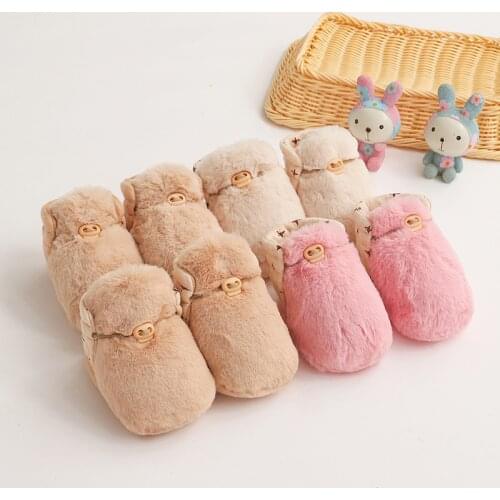 Winter Baby Shoes For Newborn Woolen Slippers Anti Slips Boy Girls Keep Warmer First Walker Children Soft Soled Sock Shoes