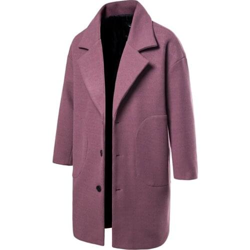 Winter Mens Clothes Mens Coats Male Woollen Overcoat Autumn Fashion Long Business Smart Casual Thick Blends Brand