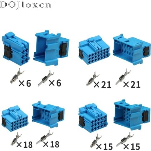 1 Set 6/12/15/18/21 Pin Car Waterproof Black Connector Male And Female Quick Connector Car Harness Connector Plug 1-965641-3