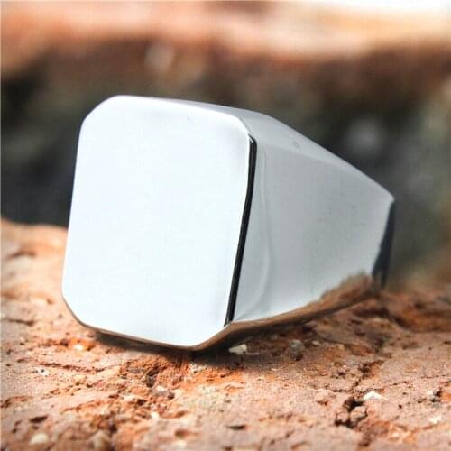 1pc Boys Mens 316L Stainless Steel Cool Fashion Polishing Ring Biker Ring Factory Price