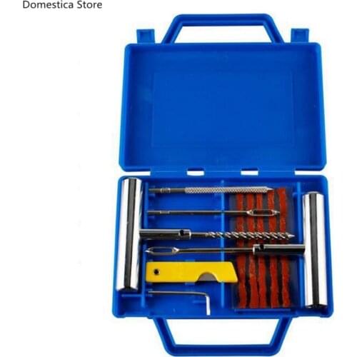 11pcs Car Van Motorcycle Bike Emergency Heavy Duty Tubeless Tire Puncture Professional Repair Kit Plug Set Tyre Repair Kit