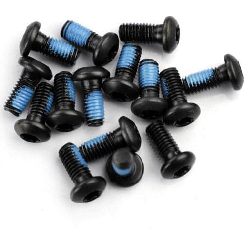 12pcs/pack Mountain Bike Brake Rotor Bolts MTB Cycling M5*0.8P Screws T25 Steel Cycle Bicycle Disc Brake Bolts Screw