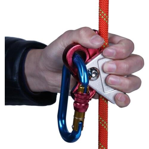 15KN Rock Climbing Tree Caving Rope Grab Hole Carabiner Safety Equipment Gear Outdoor Sports Accessories