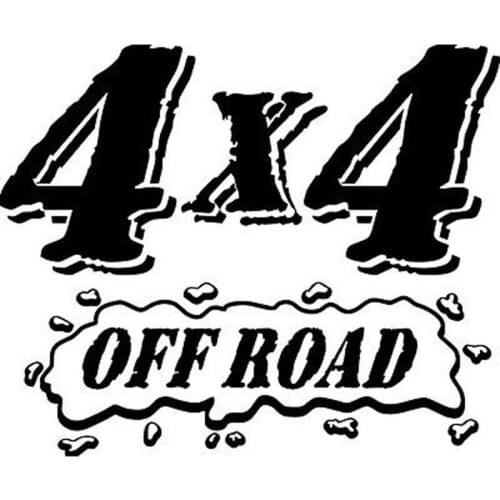 17.7cm*14.4cm 4X4 OFF ROAD Funny Vinyl Decals Car Sticker Car-styling Black/Silver S6-3578