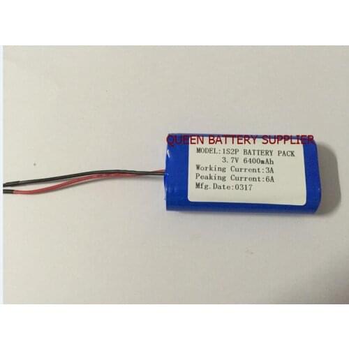 1s2p 5200mah 6400mah 6800mah 7000mah battery pack 3.7V 18650 battery pack