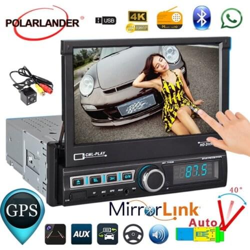 7''1 DIN GPS Car MP5 Player Mirror Link Radio NAVI Stereo FM AUX DVR Bluetooth Radio Car auto autoradio
