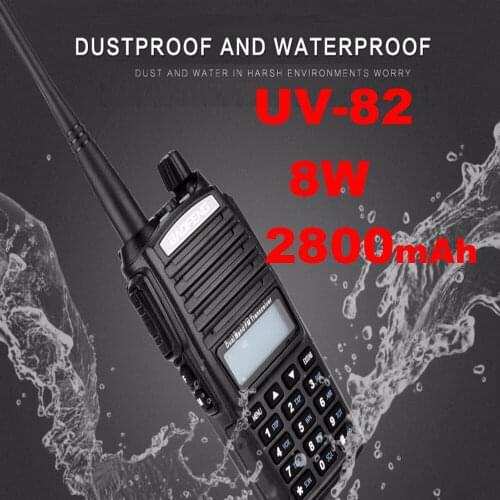 Baofeng UV 82 Walkie Talkie 10km 8W Dual Band CB Ham Radio Baofeng UV-82 Two Way VHF UHF Portable Hunting Hf Transceiver UV 82