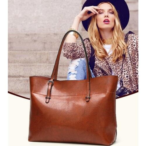 GORONLY Brand Leather Tote Bag Women Handbags Female Designer Large Capacity Leisure Shoulder Bags Fashion Ladies Purses Bolsas