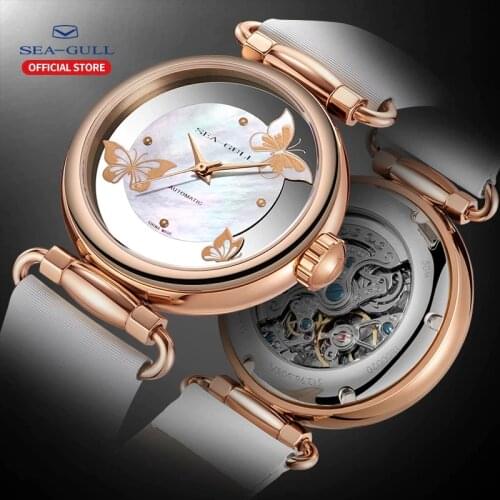 Seagull top brand watches ladies automatic mechanical watches fashion casual belt watches ethnic series ladies mechanical watche