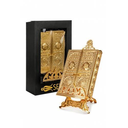 Gold HOLY QURAN BOX Kaaba Door Pattern CASE ISLAMIC WEDDING GIFT. Ramadan Gift Muslim Gift İslamic Gift İslam