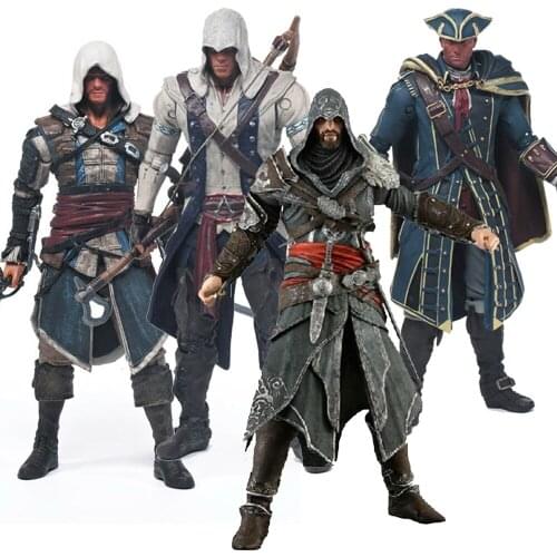 Assassins Creed Figure Edward Kenway Connor Haytham Kenway Figures Movable Joints Figurines Colection Decoration Model Doll Toy