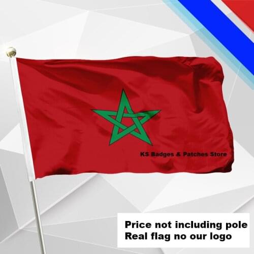 Morocco Flag Flying Flag #4 144x96(3x5FT) #1 288x192 #2 240x160 #3 192x128 #5 96x64 #6 60x40 #7 30x20 KS-0131-C