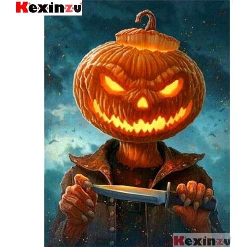Full Square/Round 5d Diamond Painting-Pumpkin killer-3d Embroidery Cross Stitch Mosaic Full Picture Of Rhinestone Decor Y113371