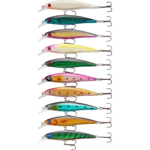 Laser Fishing Lure Ring Beads Ten-color Minnow 11.2cm13.2g Strengthen Three Hooks and Tilt-mouth Bait
