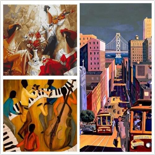 Frame DIY Oil Painting By Numbers For Adults colorful painiting Pictures HandPainted DIY Framed On Canvas Unique Gift