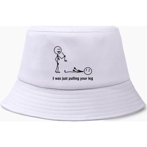 Funny Stick Figure Bob Bucket Hats Summer Mens Panama Women Fisherman Hat Cotton Korean Caps Hip Hop Outdoor Sunscreen Cap
