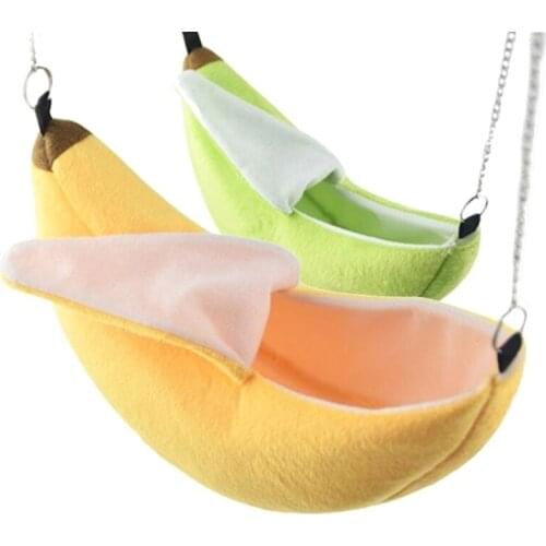 Pet Hanging Hammock Small Animal Warm Banana Bed Hammock Toy for Squirrels