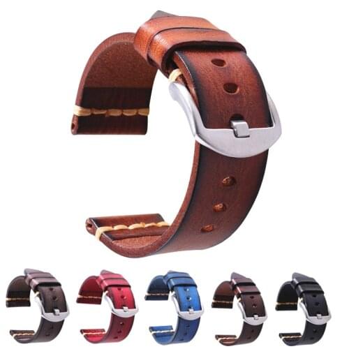 Wholesale 10PCS/Lot Genuine Cow Leather Watch Band Watch Strap 18MM 20MM 22MM 24MM 26MM Size Available - 20200531