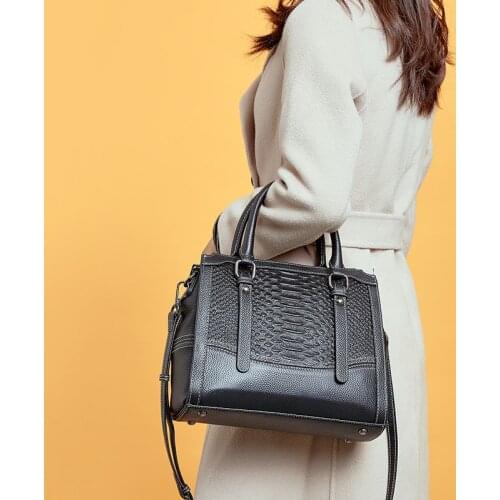 Luxury Fashion Handbags Women Real Leather Bags Female Shoulder Crossbody Bag Alligator Pattern Top-handle Bags Bolsas Feminina