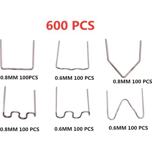 New!600pcs Stainless Steel Standard Pre Cut 0.8mm/0.6mm Hot Staples for Plastic Stapler Car Bumper Repair Hine W elder Wires