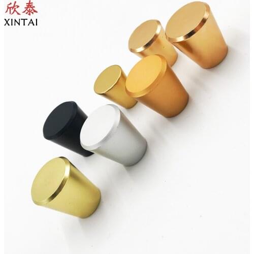 Light luxury round single hole aluminum alloy handle cabinet drawer solid knobs handles dresser cupboard Pulls