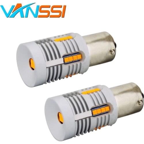 BAU15S PY21W LED No Hyper Flash Amber Yellow 7507 CAN-bus LED Bulbs For Turn Signal Lights