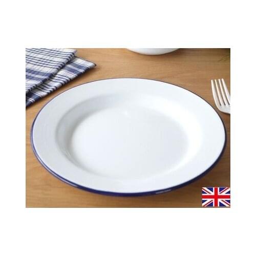 Enamel Western dish. Pure white Western plate. Thickened freckle removing fine Western dishes. 2 pieces / 1 bag