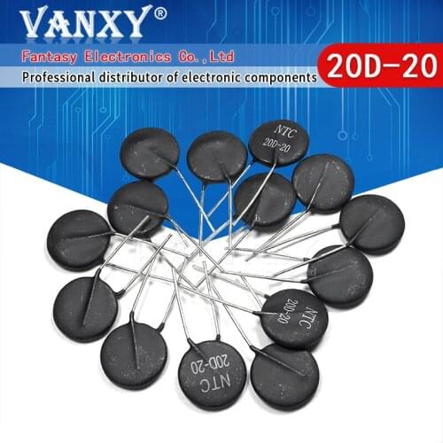 5pcs NTC Thermistor Resistor NTC 20D-20 Thermal Resistor
