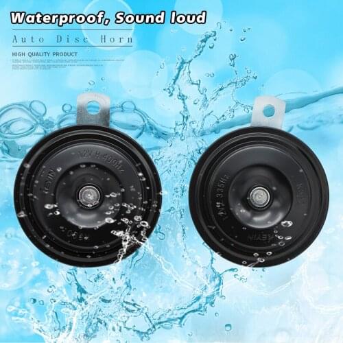 Universal Car Horn Klaxon 12V High Quality 2pcs Sound Crisp Elegance Disc motorcycle Auto Disc Horn Loud Waterproof Dustproof