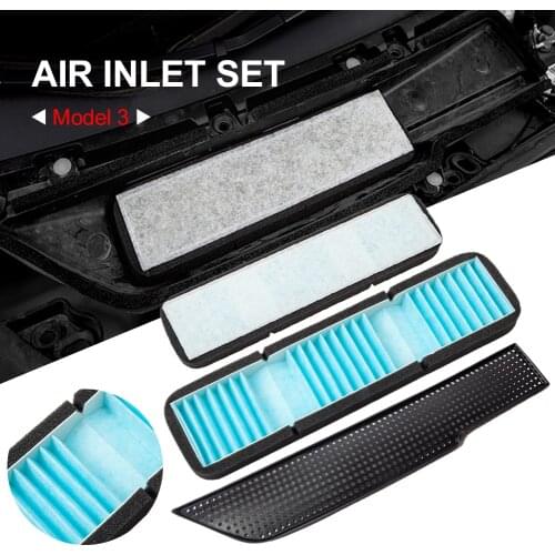 Air Intake Filter Inlet Air Vent Filter Protect Cover from Leaves Clogging Air Conditioning Intake Filter for Tesla Model 3