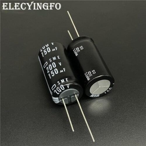 10pcs 150uF 200V150UF NIPPON Chemi-Con NCC SME Series 18x35mm 200V150uF PSU Aluminum Electrolytic Capacitor