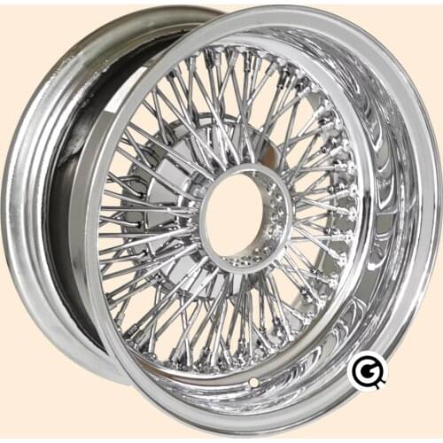 14inch wire wheels 14X6J Reverse cross lace deep lip old fashioned car wheels 4 5 6 holes chrome rims