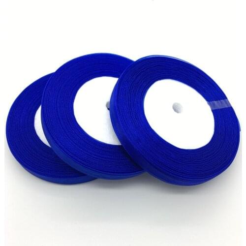 50Yards/roll 3/8" 10mm Blue Organza Ribbon Bow Hair Wedding Christmas Decoration Lace Crafts
